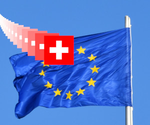 EU-Schweiz-Flagge